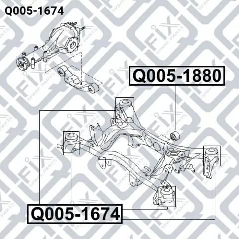 Q0051674 Q-FIX Сайлентблок задней балки купить в Николаев