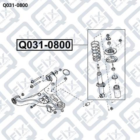 Стойка амортизатора передняя Q0310800 Q-FIX
