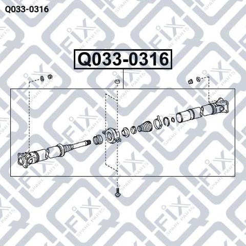 Q0330316 Q-FIX Вал карданный задний, в сборе купить в Житомир
