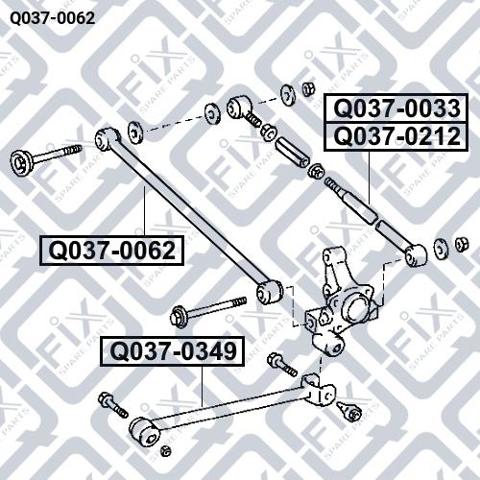 Q0370062 Q-FIX Нижний рычаг задней подвески купить в Одесса