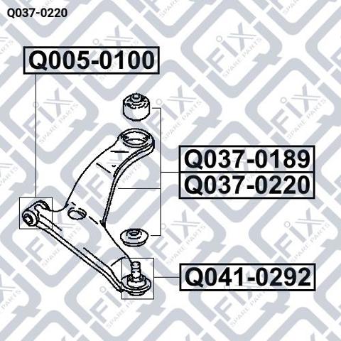 Q0370220 Q-FIX Рычаг передней подвески левый купить в Одесса