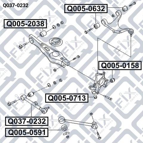 Растяжка задней подвески Q0370232 Q-FIX