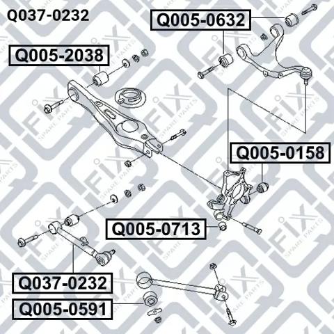 Q0370232 Q-FIX Тяга поперечная задней подвески купить в Каменское