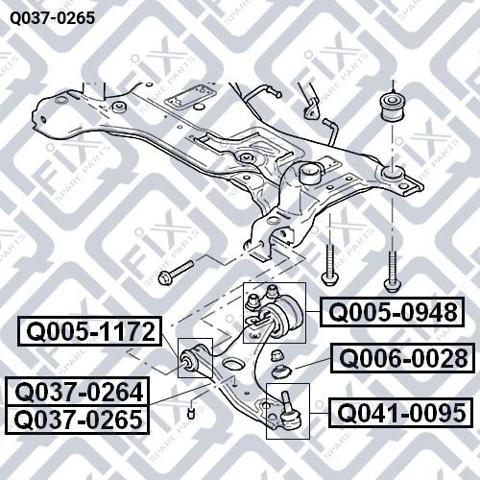 Q-FIX Q0370265 Рычаг передней подвески нижний правый в наличии Полтава