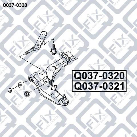 Рычаг передний нижний левый Q0370320 Q-FIX