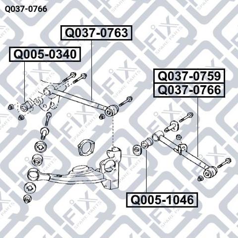 Q0370766 Q-FIX Рычаг задней подвески нижний левый купить в Ужгород