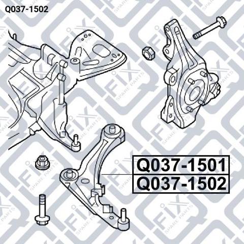 Правый рычаг передней нижней подвески Q0371502 Q-FIX