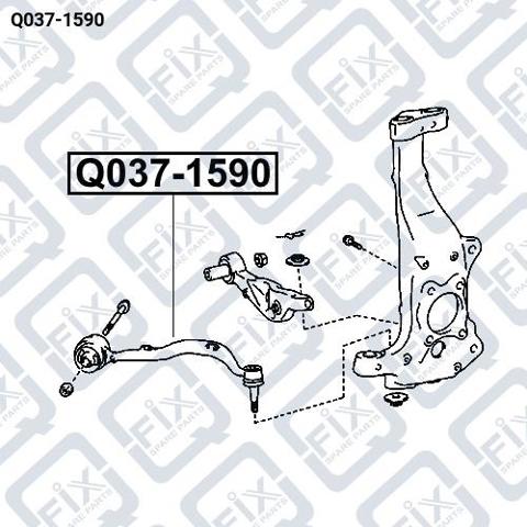 Рычаг передний нижний левый Q0371590 Q-FIX