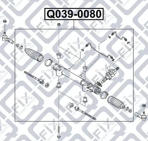 Q0390080 Q-FIX Рулевая рейка купить в Львов