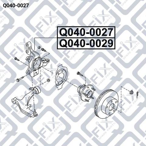 Кулак поворотный передний правый Q0400027 Q-FIX