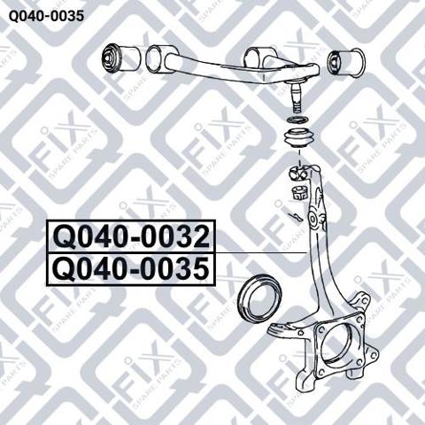 Цапфа поворотного кулака Q0400035 Q-FIX
