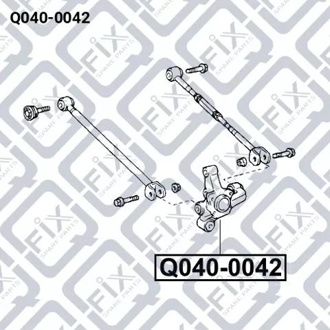 Цапфа поворотная левая Q0400042 Q-FIX