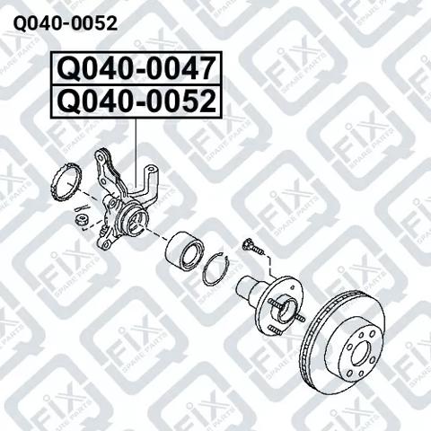 Кулак поворотный передний левый Q0400052 Q-FIX