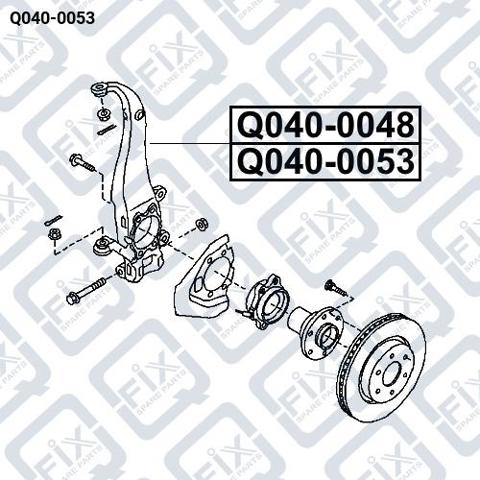 Кулак поворотный передний левый Q0400053 Q-FIX