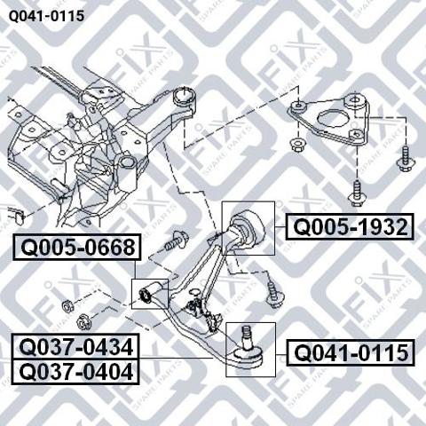 Нижняя шаровая опора Q0410115 Q-FIX