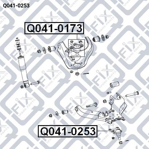 Палец шаровой нижний Q0410253 Q-FIX