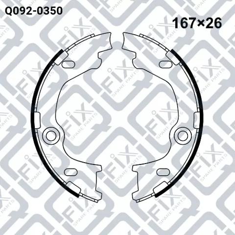 Колодки стояночного тормоза Q0920350 Q-FIX