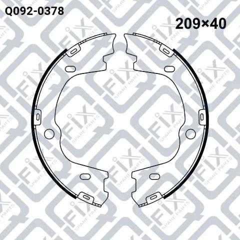 Колодки ручника/стояночного тормоза Q0920378 Q-FIX