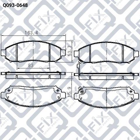 Колодки тормозные Q0930648 Q-FIX