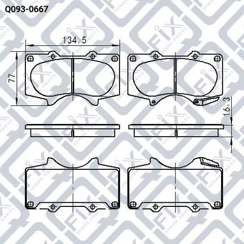 Задние колодки Q0930667 Q-FIX