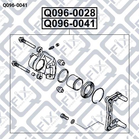 Суппорт тормозной левый задний Mitsubishi Pajero 4 LONG