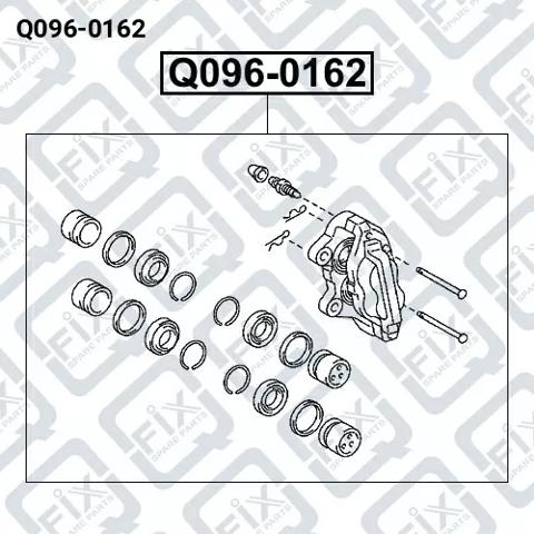 Суппорт тормозной, передний, левый Q0960162 Q-FIX