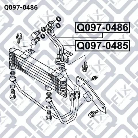 Q-FIX Q0970486 Трубка (шланг) масляного радиатора, обратка (низкого давления) в наличии Черновцы