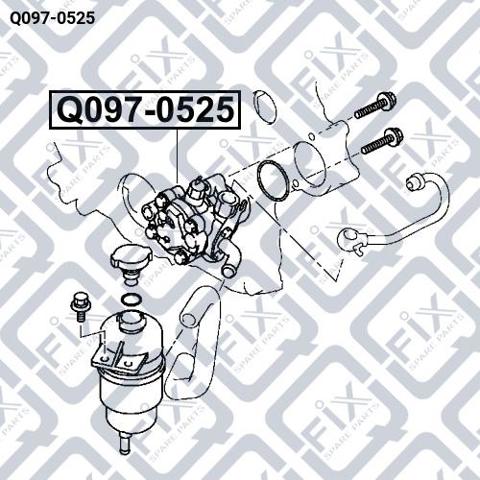 Насос гидроусилителя руля (ГУР) Q0970525 Q-FIX