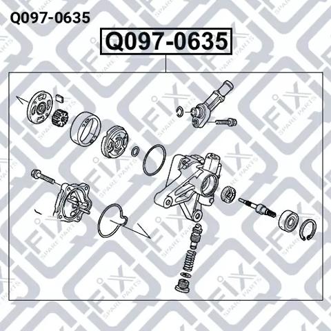 Насос рулевого управления Q0970635 Q-FIX