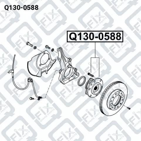 Ступица колеса передняя Q1300588 Q-FIX