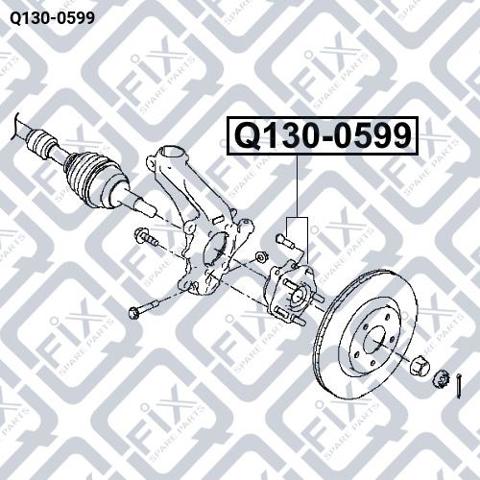 Ступица переднего колеса Q1300599 Q-FIX