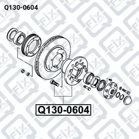 Ступица колеса передняя Q1300604 Q-FIX