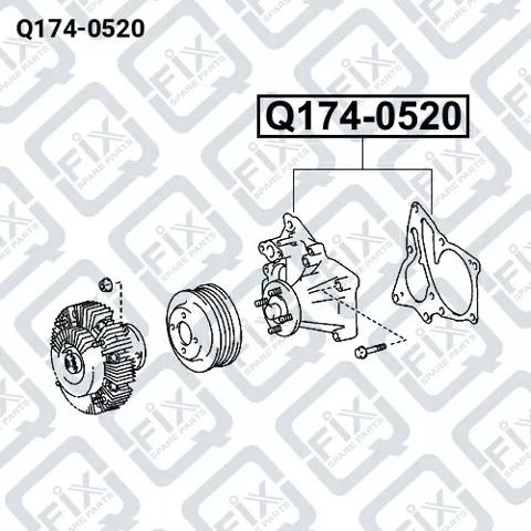Помпа водяная, (насос) охлаждения Q1740520 Q-FIX
