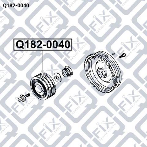 Демпфер коленвала Q1820040 Q-FIX