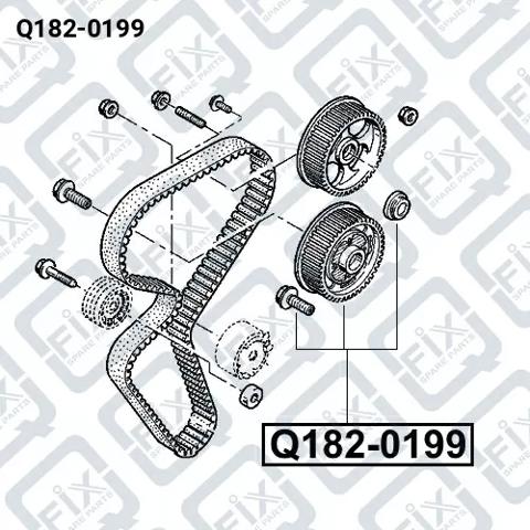 Звездочка-шестерня распредвала двигателя впускного Q1820199 Q-FIX