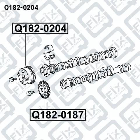 Звездочка-шестерня распредвала двигателя, впускного Q1820204 Q-FIX