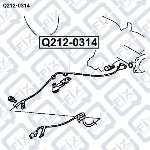 Датчик ABS задний левый Q2120314 Q-FIX