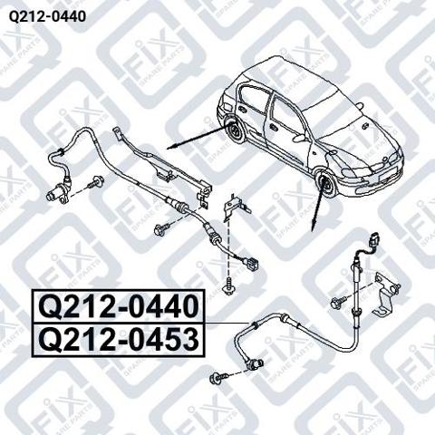 Q-FIX Q2120440 Датчик АБС (ABS) передний правый в наличии Черкассы