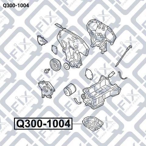 Поддон маслянный картера двигателя, нижняя часть Q3001004 Q-FIX