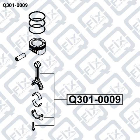 Шатун поршня двигателя Q3010009 Q-FIX