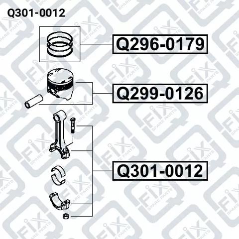 Q-FIX Q3010012 Шатун поршня двигателя в наличии Полтава