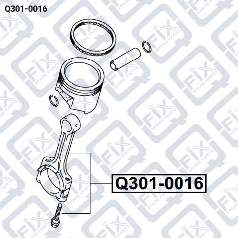 Шатун поршня ДВС Q3010016 Q-FIX