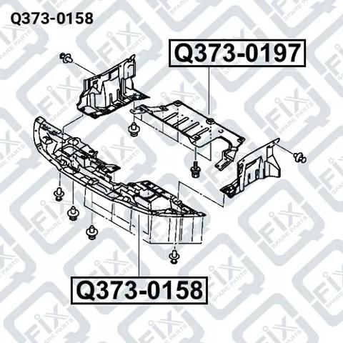 Защита бампера переднего Q3730158 Q-FIX