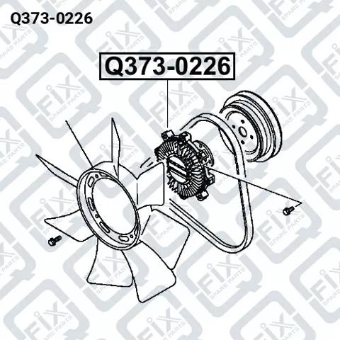 Q3730226 Q-FIX Вискомуфта (вязкостная муфта) вентилятора охлаждения купить в Харьков