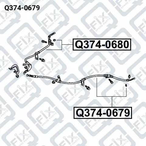 Трос ручного тормоза задний Q3740679 Q-FIX