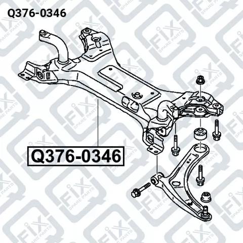 Поперечина передней подвески Q3760346 Q-FIX