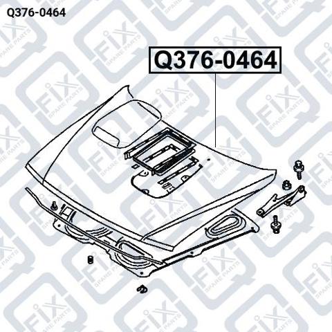 Капот двигателя Q3760464 Q-FIX