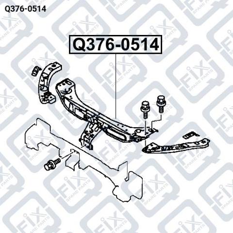 Q-FIX Q3760514 Суппорт радиатора верхний (монтажная панель крепления фар) в наличии Полтава