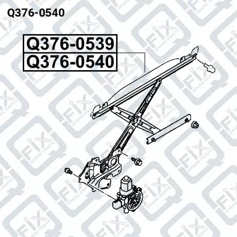 Механизм стеклоподъемника двери передней, правой Q3760540 Q-FIX