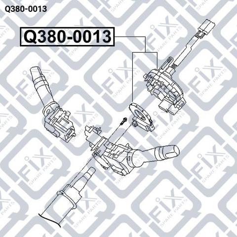 Кольцо AIRBAG контактное, шлейф руля Q3800013 Q-FIX
